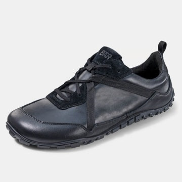 Junis Schwarz - Sportlicher Barfuß-Sneaker aus soften Lederkombinationen