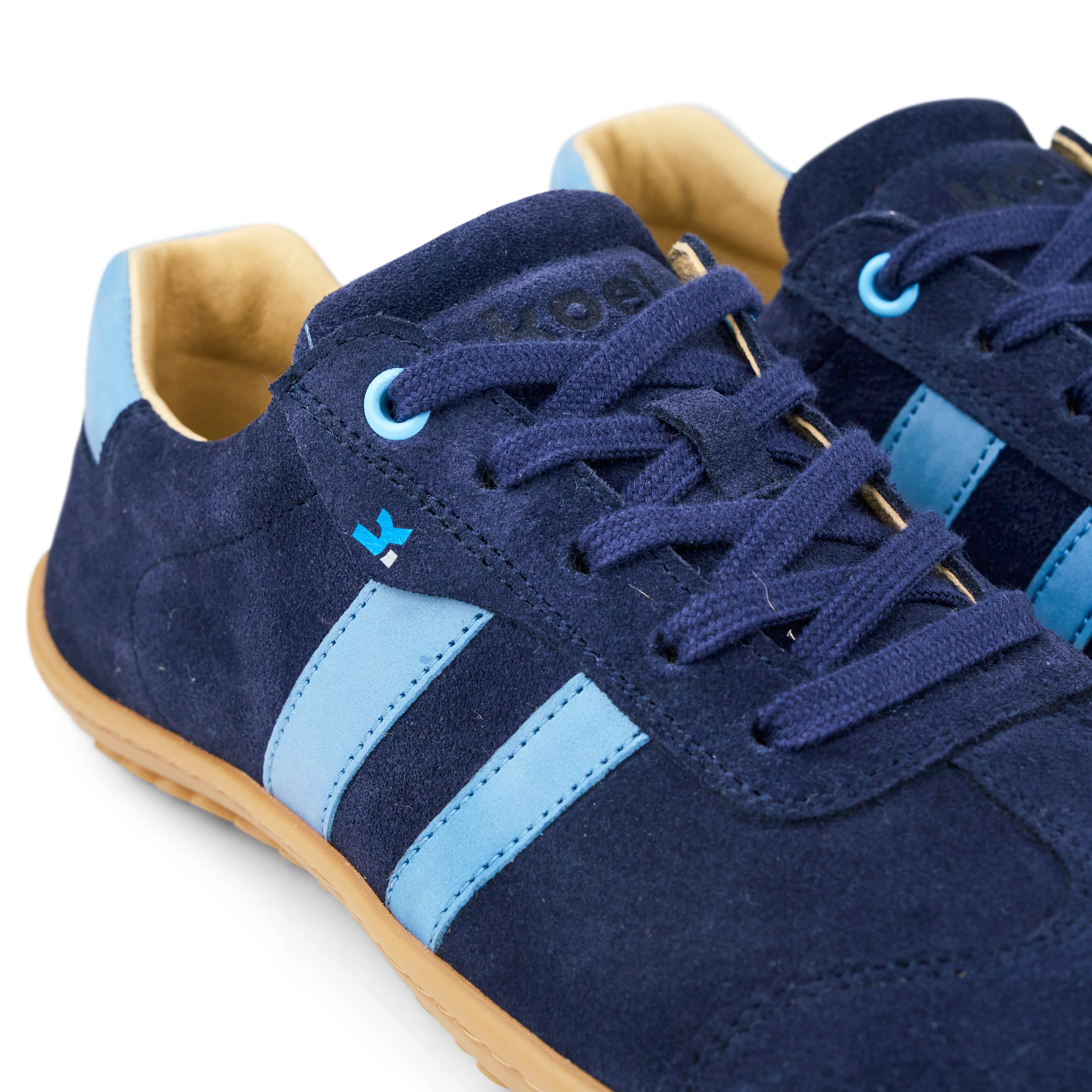 Ila Suede Navy – Damen Retro-Barfuß-Sneaker