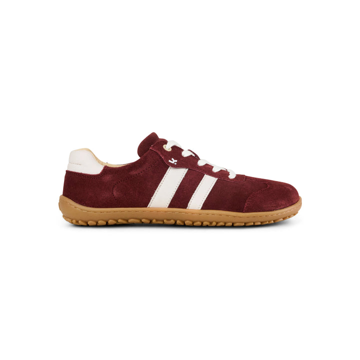 Ila Suede Bordo White – Herren Retro-Barfuß-Sneaker