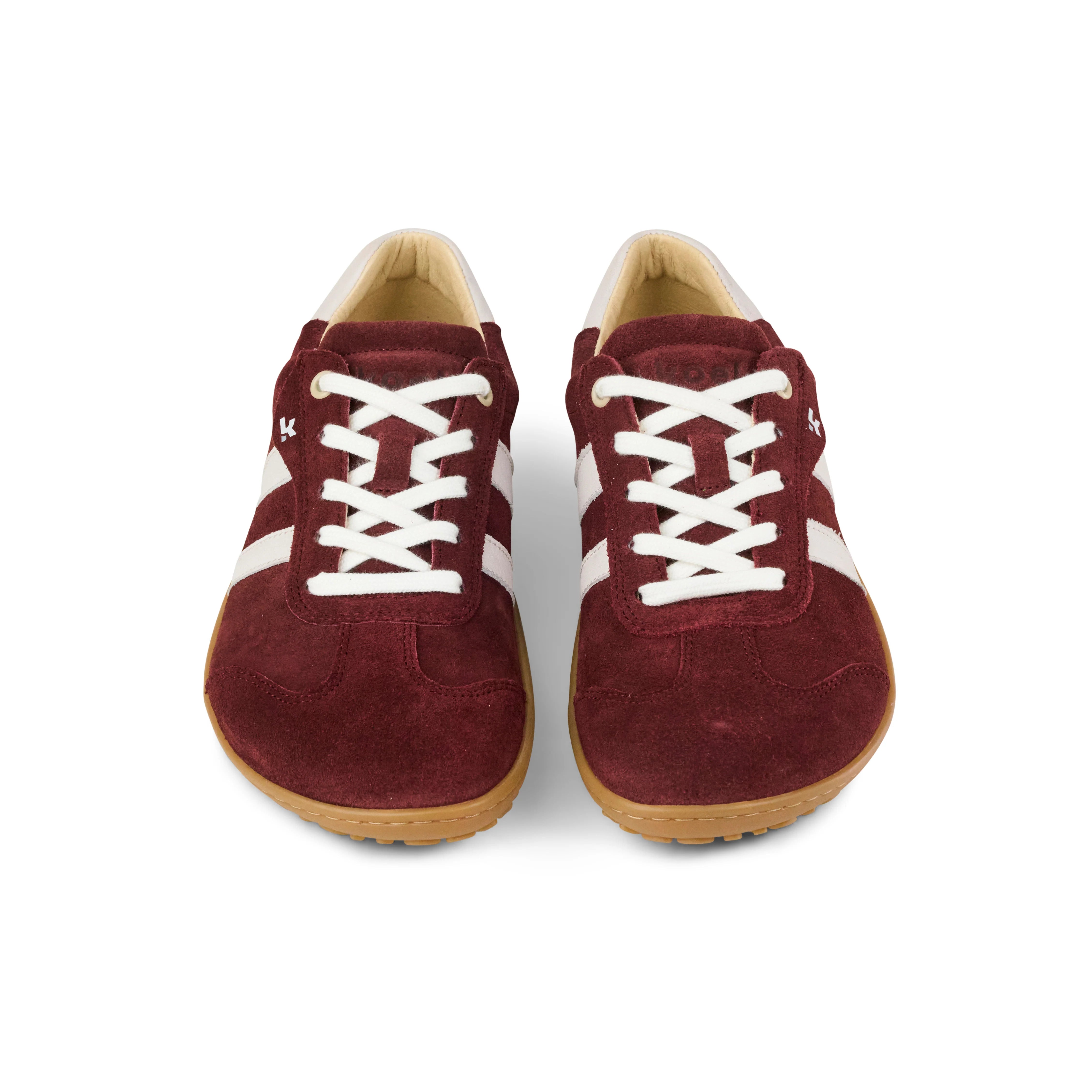 Ila Suede Bordo White – Herren Retro-Barfuß-Sneaker