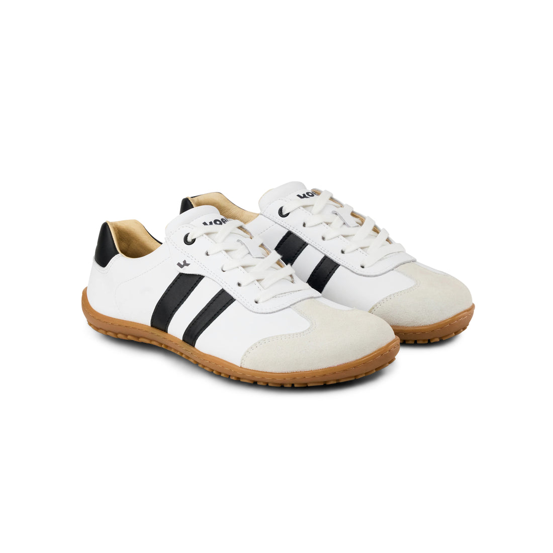 Ila Nappa Suede Off White / Black  – Damen Retro-Barfuß-Sneaker