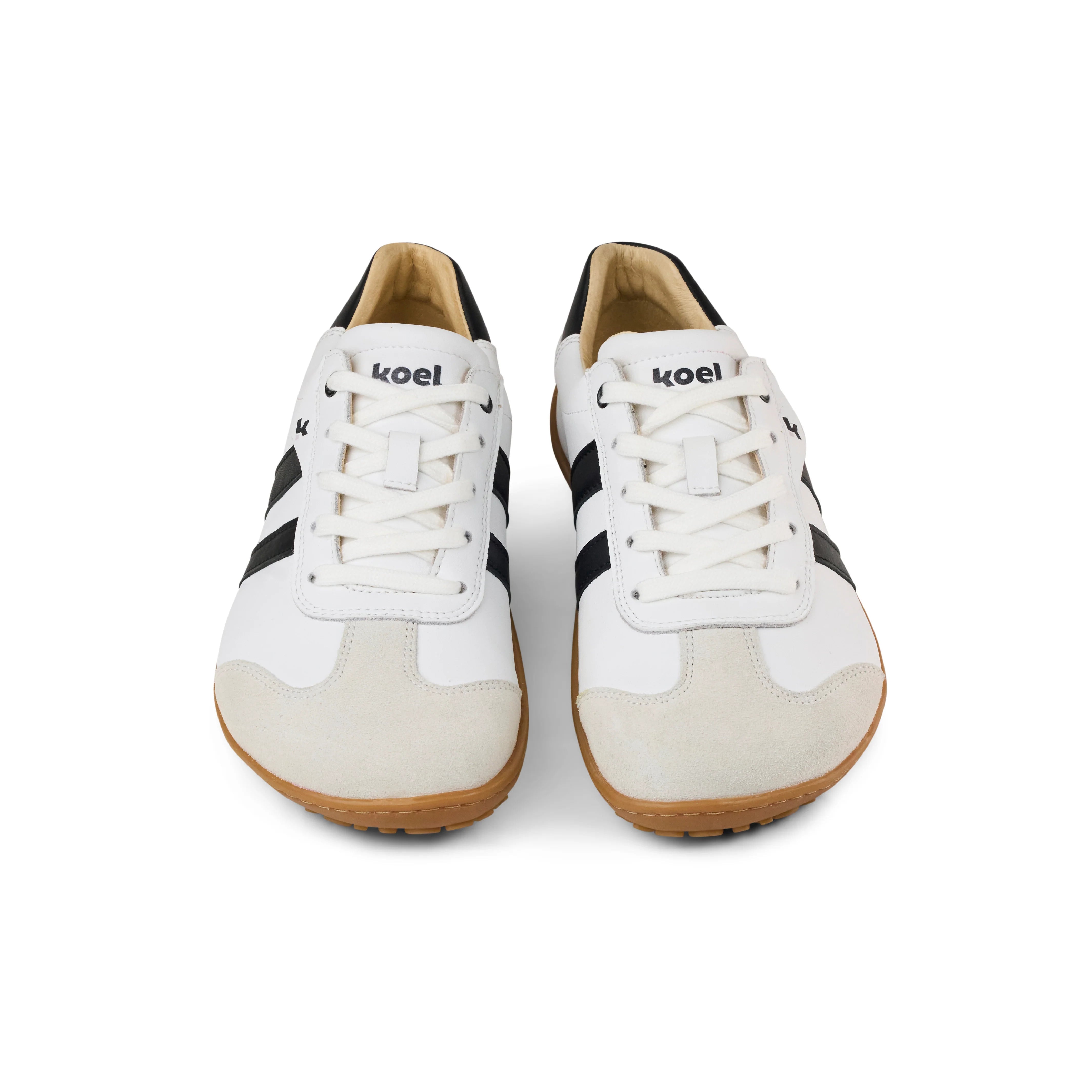 Ila Nappa Suede Off White / Black  – Damen Retro-Barfuß-Sneaker