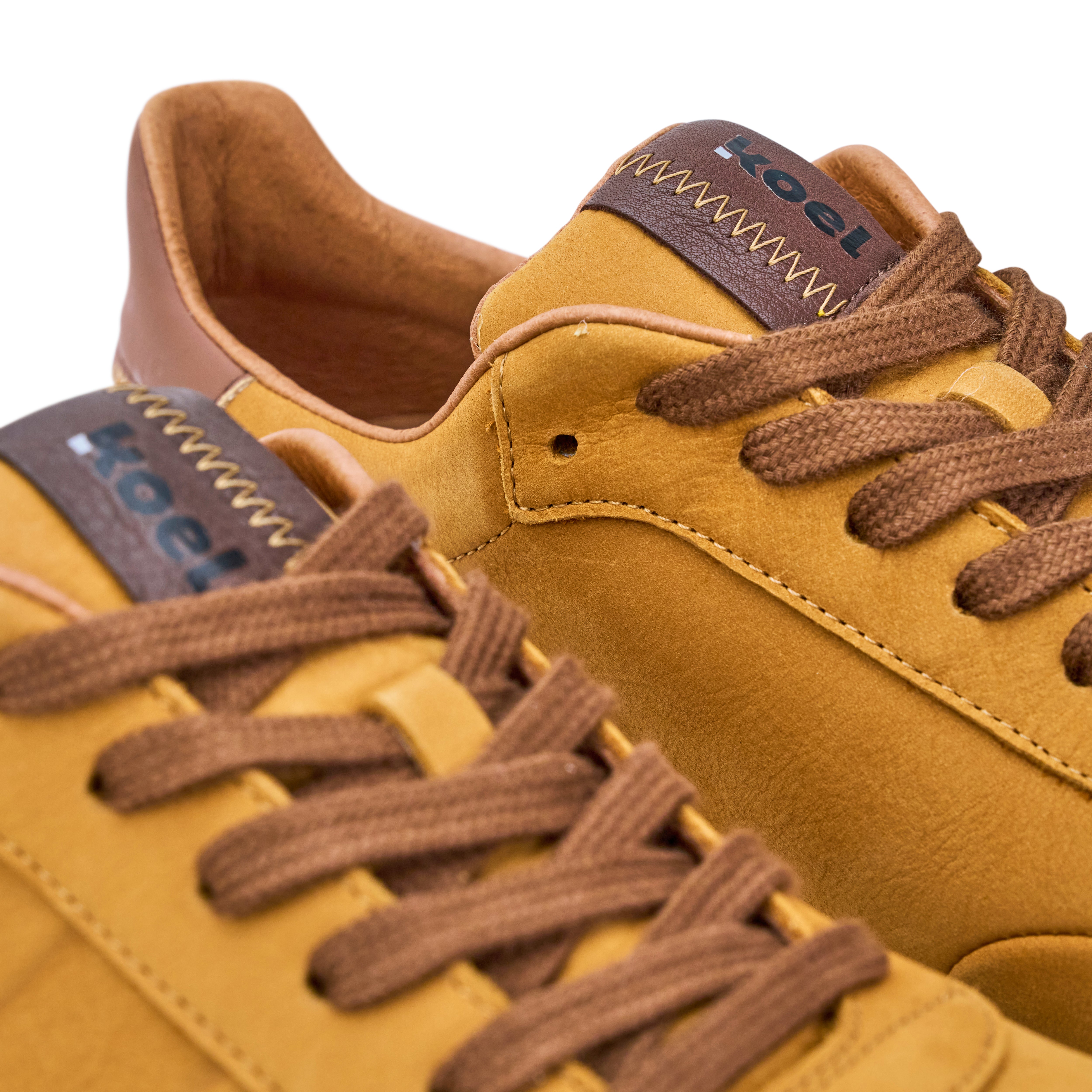 KOEL Ido Cognac – Herren Retro-Barfuß-Sneaker