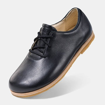 Carey Schwarz- puristisch, edel, besonders fußfreundlicher Lederschuh