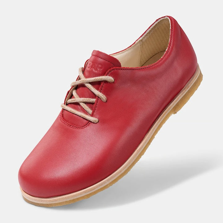Carey rot- puristisch, edel, besonders fußfreundlicher Lederschuh
