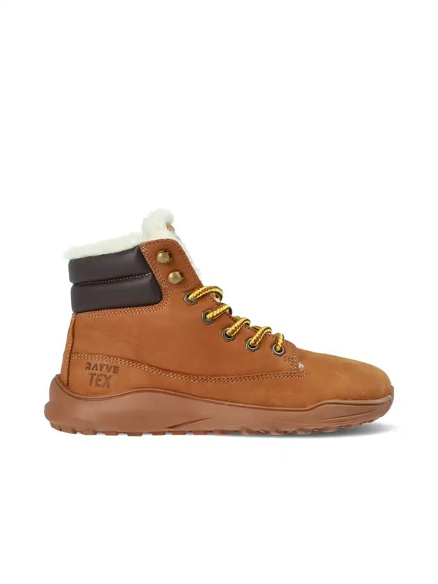 RAYVE UTAH Cognac Winter-Barfußschuhe | Warm & wasserdicht