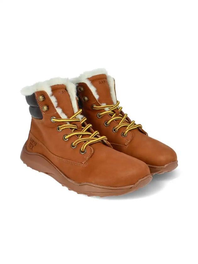 RAYVE UTAH Cognac Winter-Barfußschuhe | Warm & wasserdicht