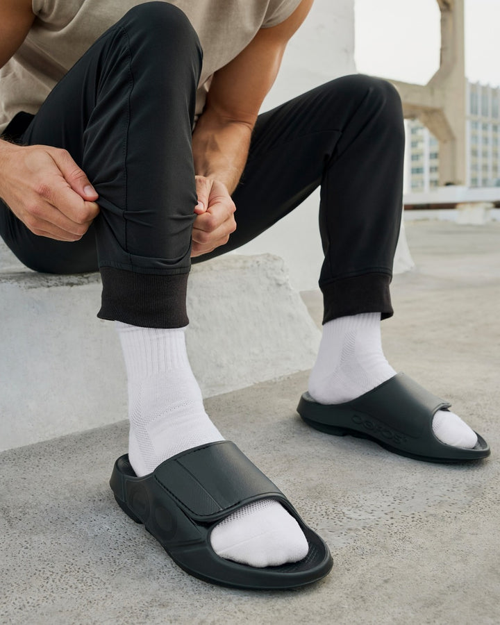 OOAHH Sport Flex Black -OOFOS Herren Slide Sandale