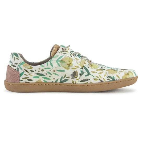 Terrar Textile vegan Olive-Flower - Barfußschuh