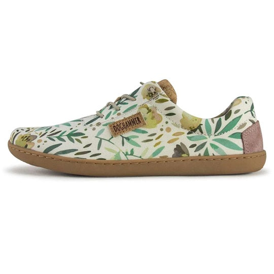 Terrar Textile vegan Olive-Flower - Barfußschuh
