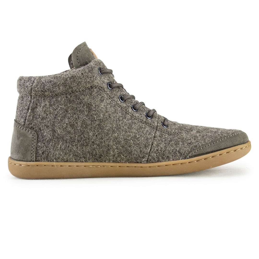 Terrar Wool High Greyish - Winter Barfußschuhe