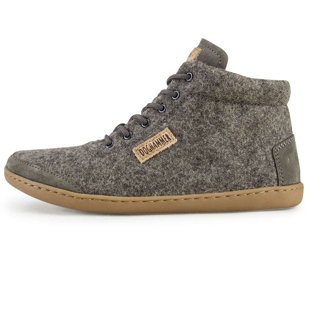 Terrar Wool High Greyish - Winter Barfußschuhe
