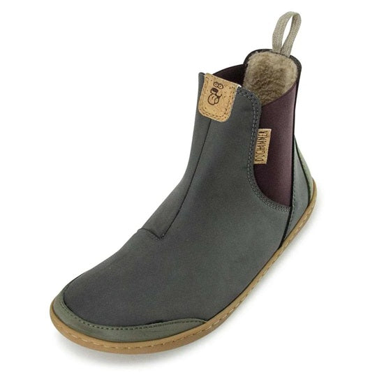 Terrar Chelsea Vegan Grey - Barfuß Chelsea Boots