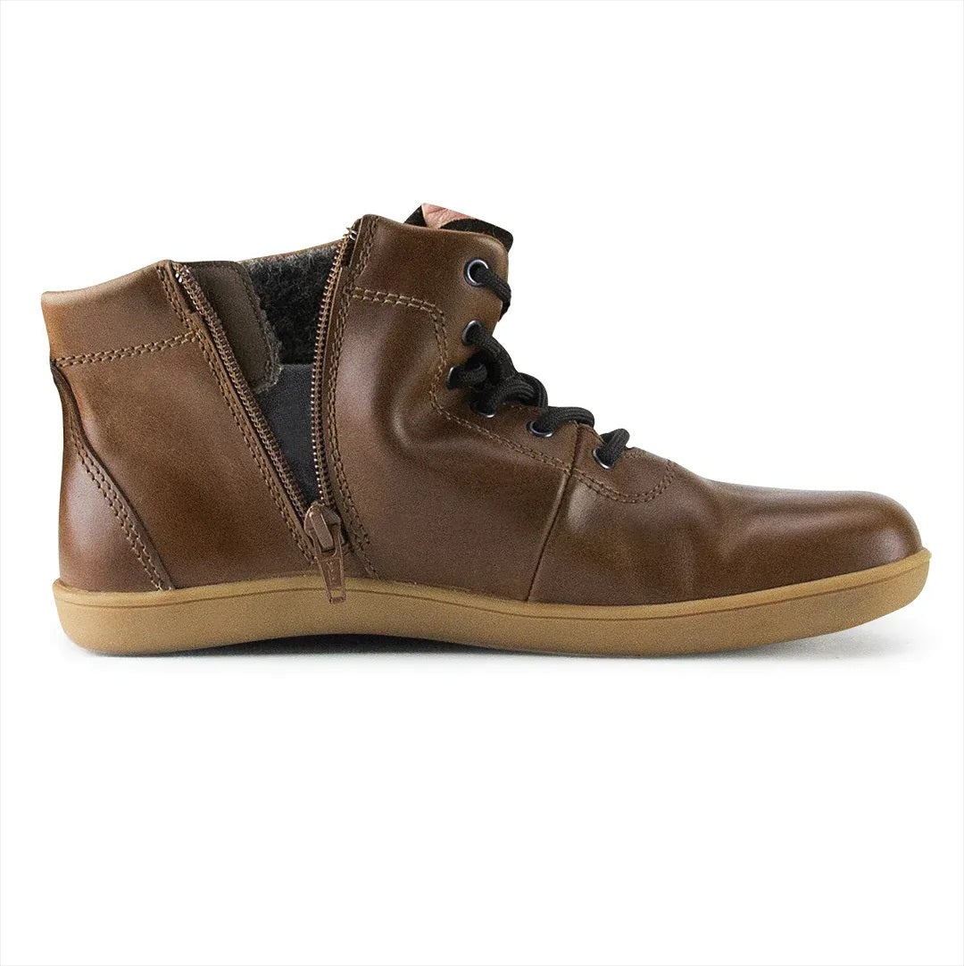 Terrar Leather High WP Brown - wasserdicht Barfußschuhe