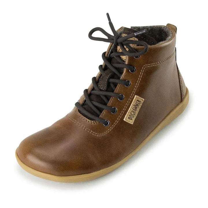 Terrar Leather High WP Brown - wasserdicht Barfußschuhe
