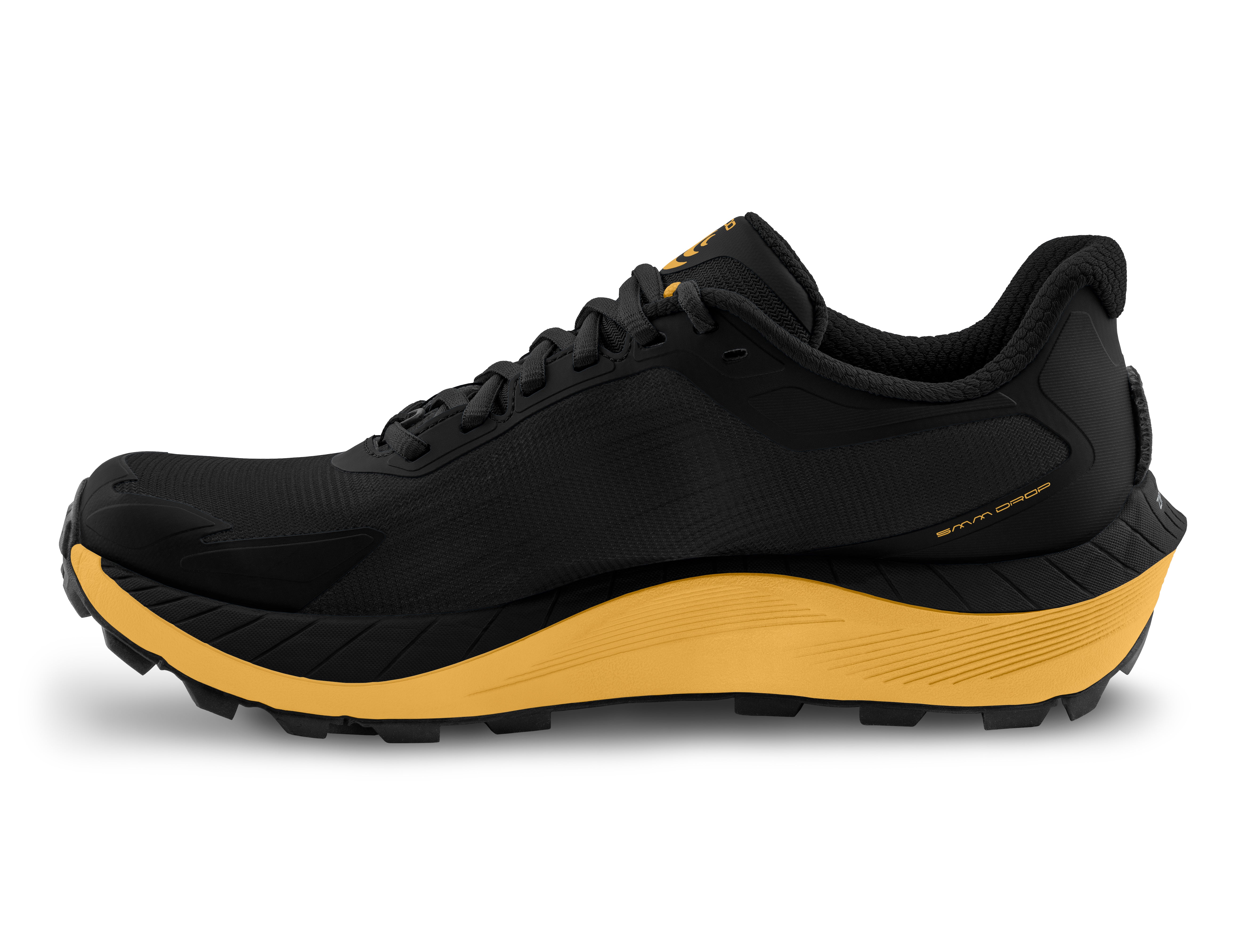 MTN Racer 4 Black/Yellow - Topo Herren Trailrunning-Schuh für schnelle Läufe in anspruchsvollem Gelände.