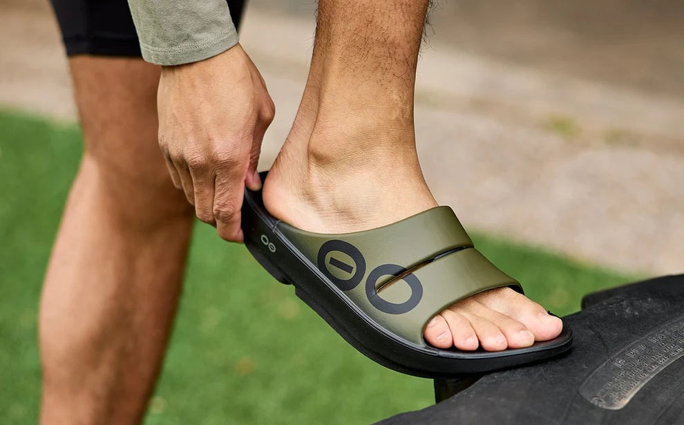 OOAHH Sport Tactical Green - OOFOS Herren -Slide Sandale