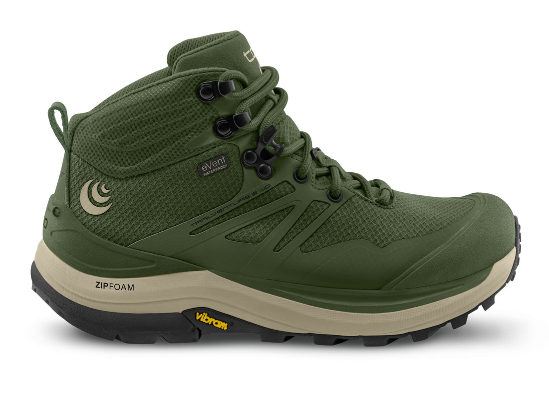 Topo Athletic Trailventure 2 WP Olive  – Damen Wanderschuhe - Wasserdichter Komfort für jedes Abenteuer