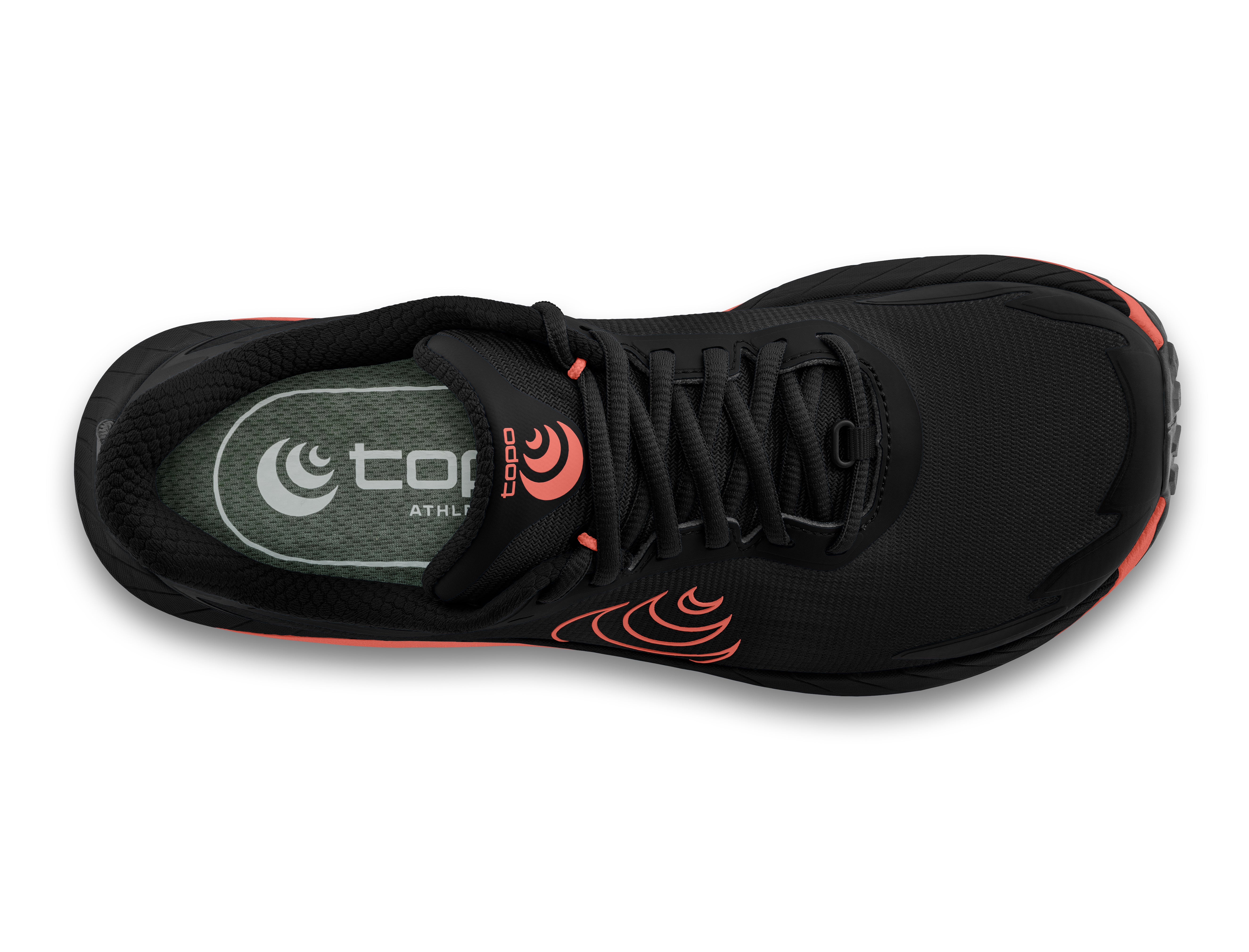 MTN Racer 4 Black/Rose - Topo Damen Trailrunningschuh. Maximale Dämpfung. Maximale Kontrolle. Maximale Performance.