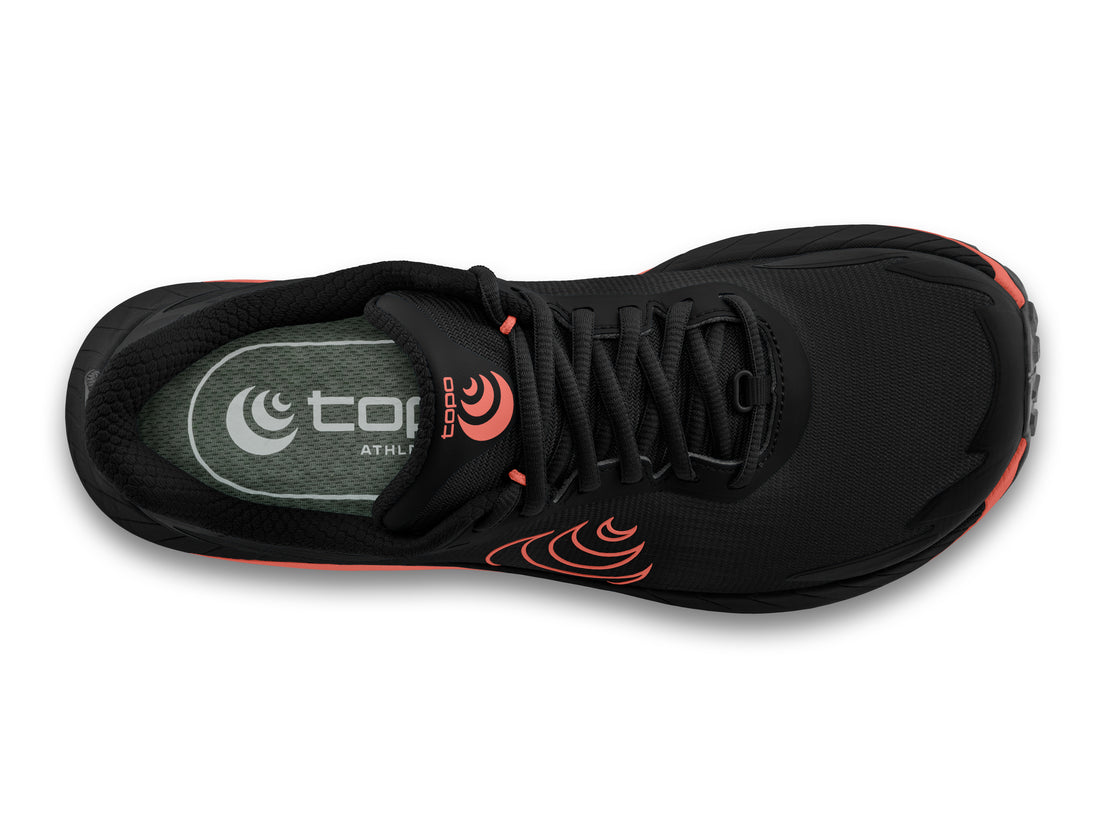 MTN Racer 4 Black/Rose - Topo Damen Trailrunningschuh. Maximale Dämpfung. Maximale Kontrolle. Maximale Performance.
