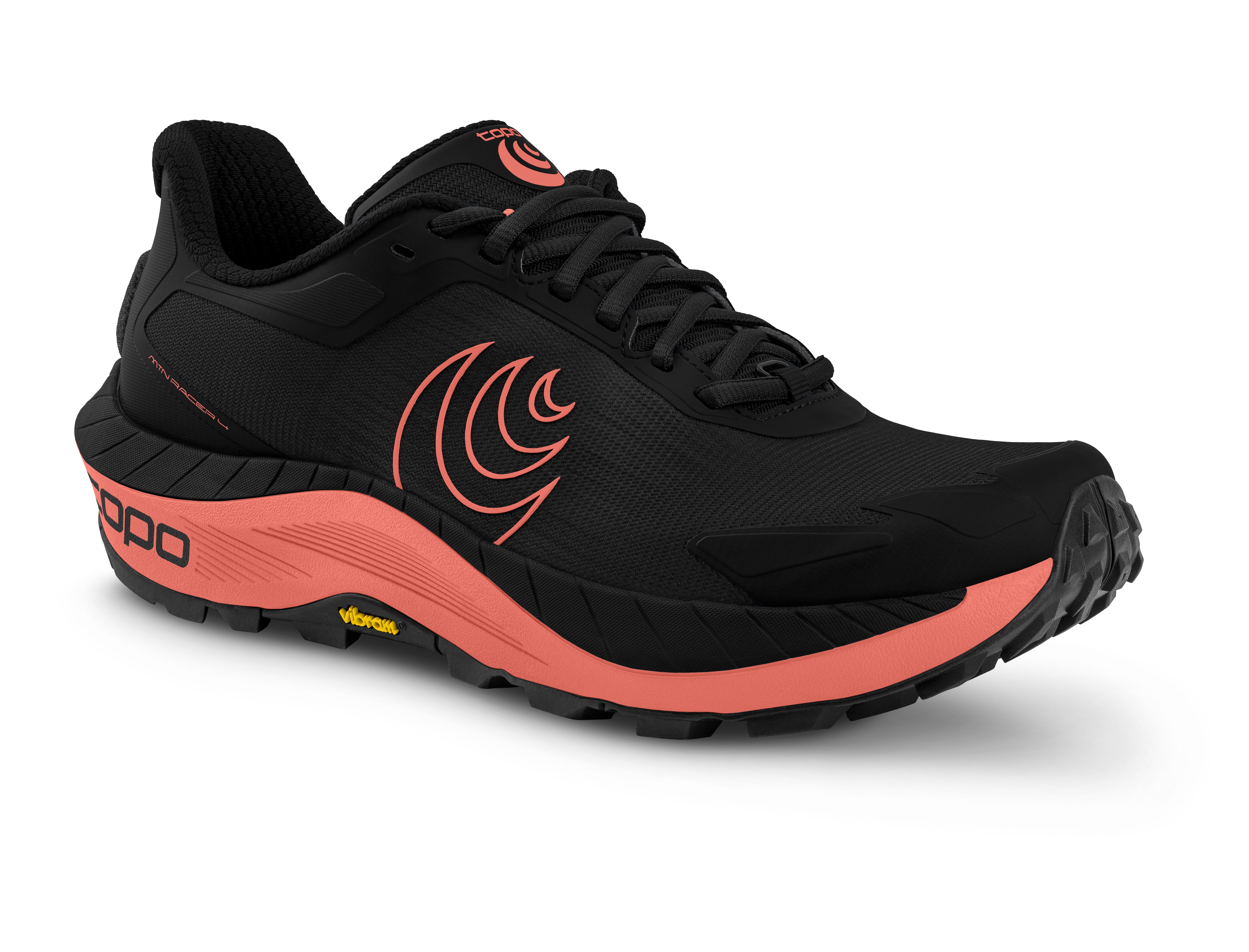 MTN Racer 4 Black/Rose - Topo Damen Trailrunningschuh. Maximale Dämpfung. Maximale Kontrolle. Maximale Performance.