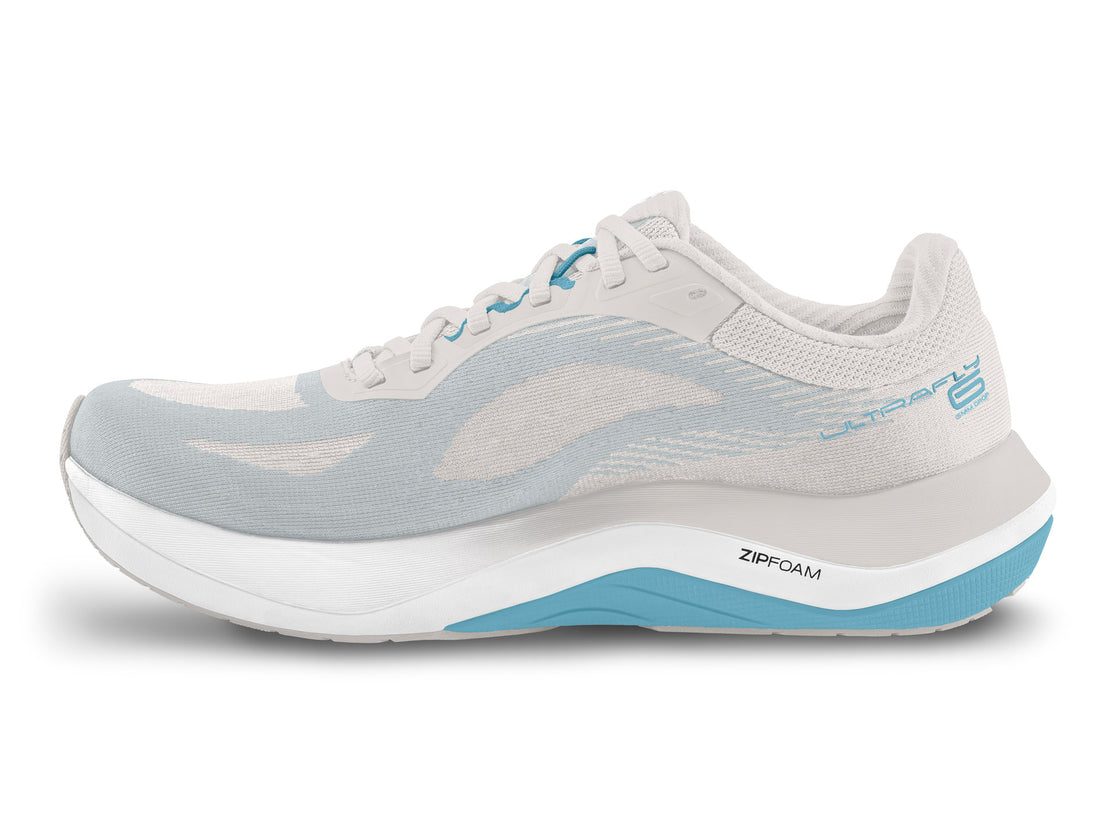 Topo Athletic Ultrafly 6 Grey Sky – Damenlaufschuhe. Stabilität, Dämpfung und Dynamik in perfekter Balance